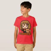 Cartoon Hermione and Crookshanks T-Shirt (Front Full)