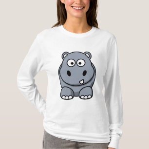 Cartoon Hippo Hoodie T-Shirt