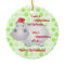 Cartoon Hippopotamus Christmas Ornament
