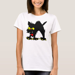 Cartoon Hissy Cat T-Shirt