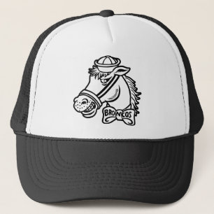 Cartoon Horse Bronc Broncos Trucker Hat