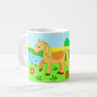 cartoon horse, children's illustration coffee mug