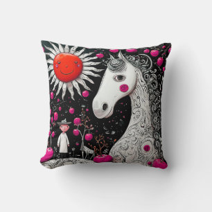 Cartoon horse cushion
