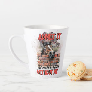 Cartoon Horse Latte Mug