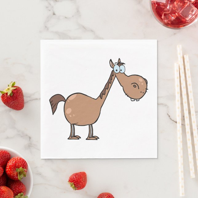 Cartoon Horse Paper Napkins (Creator Uploaded)