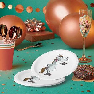 Cartoon Horse Paper Plate