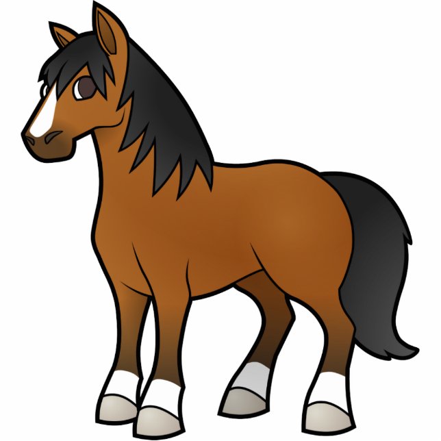 Cartoon Horse Photo Sculpture Magnet (Front)