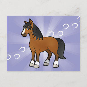 Cartoon Horse Postcard