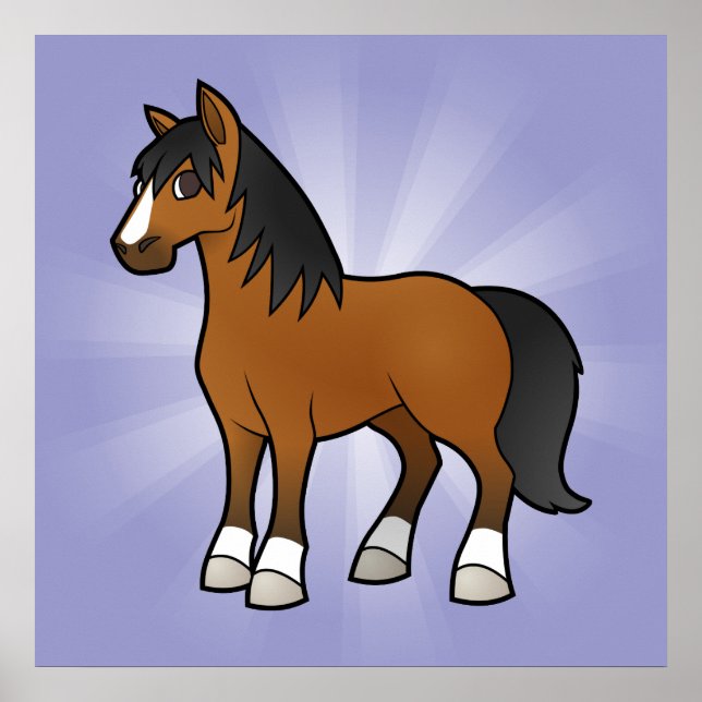 Cartoon Horse Poster (Front)