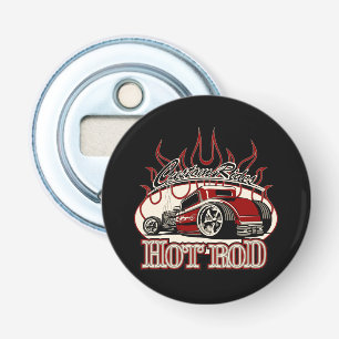 Cartoon hot rod bottle opener