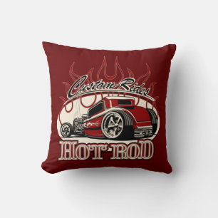 Cartoon hot rod cushion
