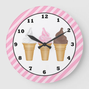 Cartoon Ice Cream wall clock