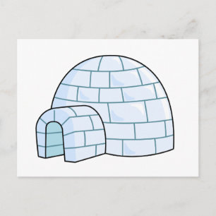 Cartoon Igloo Postcard