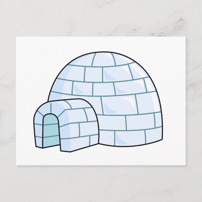 Cartoon Igloo Postcard (Front)