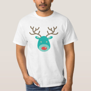 Cartoon Illustration Rudolf  Reindeer T-Shirt