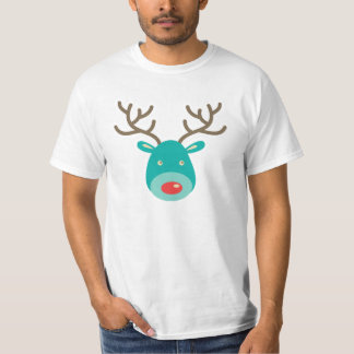 Cartoon Illustration Rudolf  Reindeer T-Shirt