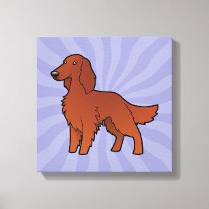 Cartoon Irish / English / Gordon / R&W Setter Canvas Print