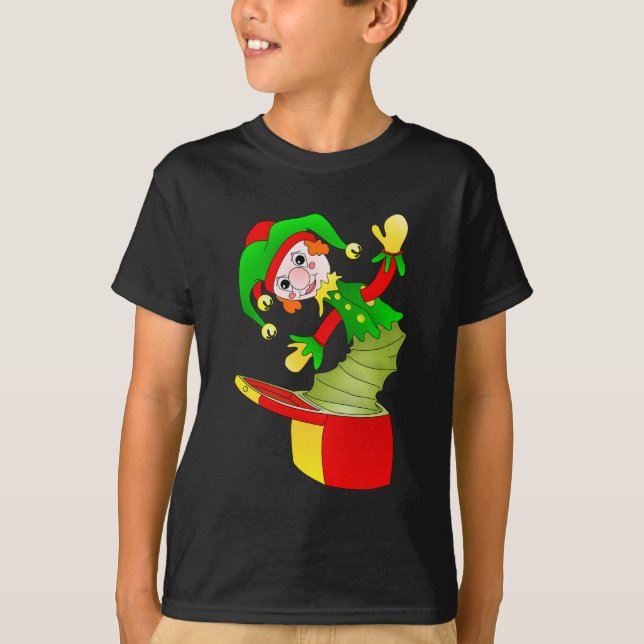 Cartoon Jack in the box cushion T-Shirt (Front)