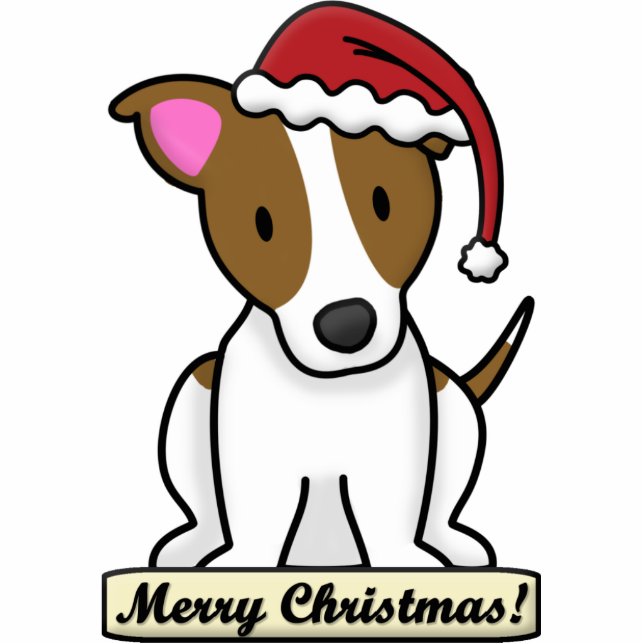 Cartoon Jack Russell Terrier Christmas Ornament Photo Sculpture Decoration (Front)