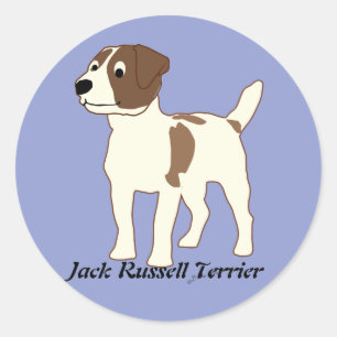 Cartoon Jack Russell Terrier Classic Round Sticker