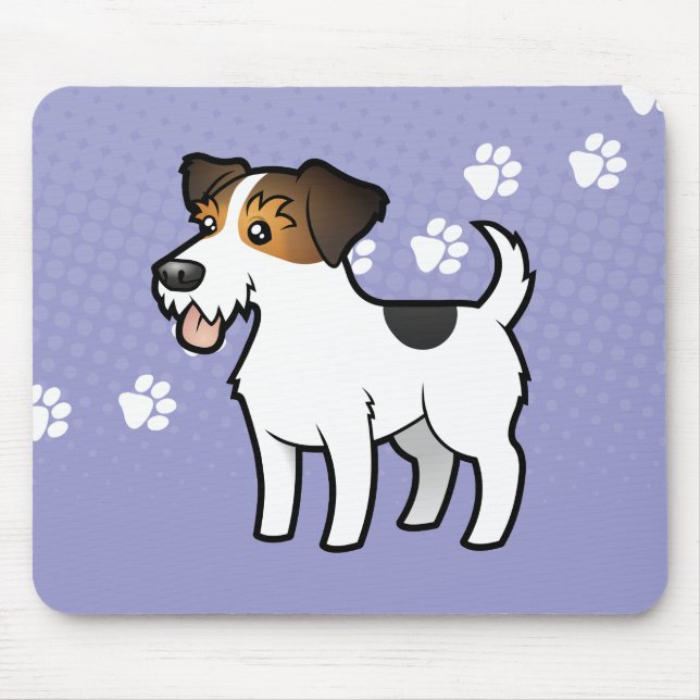 Cartoon Jack Russell Terrier Mouse Mat (Front)
