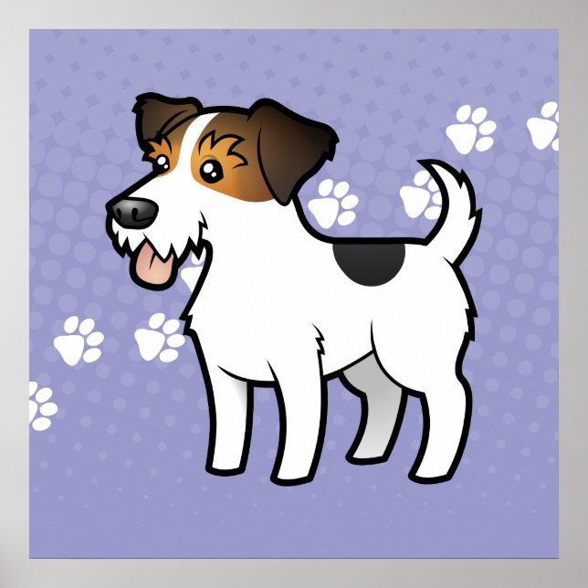 Cartoon Jack Russell Terrier Poster (Front)