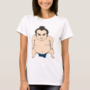 Cartoon Japanese Sumo Wrestler T-Shirt