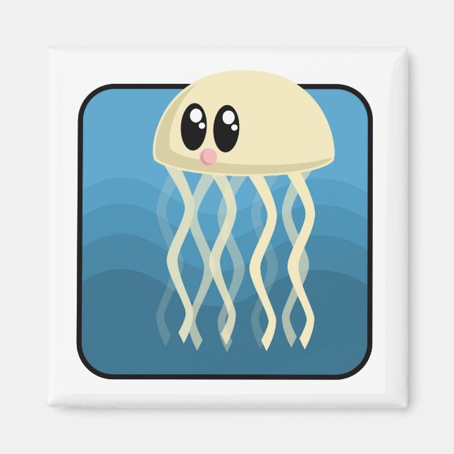 Cartoon Jellyfish Magnet (Front)
