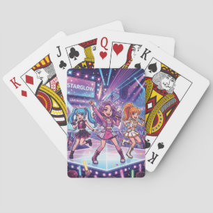 Cartoon JPop Girl Group Playing Cards