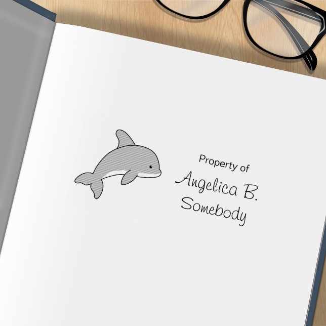 Cartoon Jumping Dolphin Rubber Stamp (Creator Uploaded)