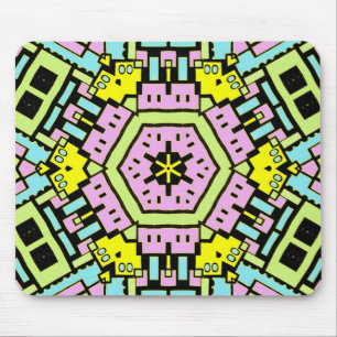 Cartoon Kaleidoscope 01 Mouse Mat