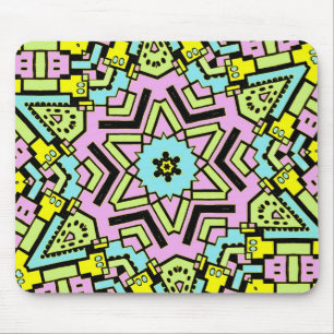 Cartoon Kaleidoscope 04 Mouse Mat