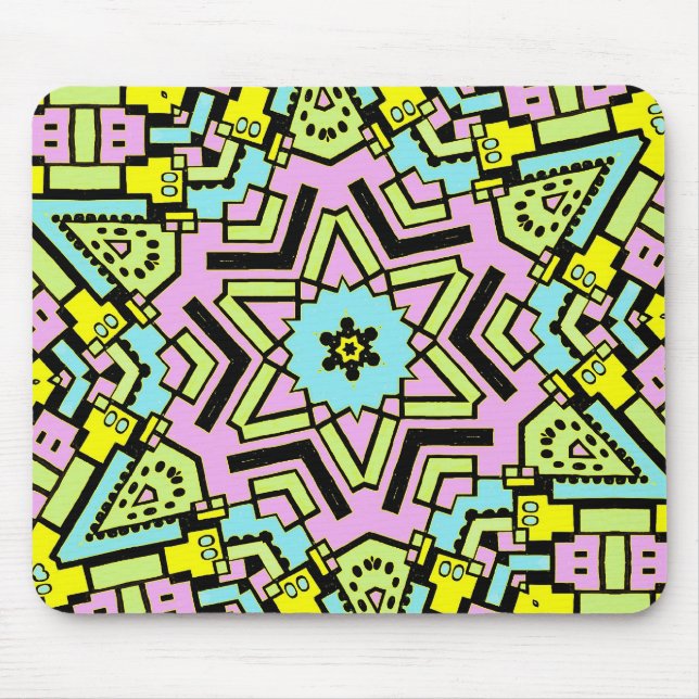 Cartoon Kaleidoscope 04 Mouse Mat (Front)