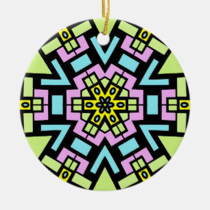 Cartoon Kaleidoscope 06 Ceramic Tree Decoration