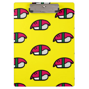 Cartoon Kawaii Sushi, Fish Rice & Seaweed Clipboar Clipboard
