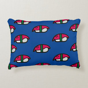 Cartoon Kawaii Sushi, Fish Rice & Seaweed Decorative Cushion