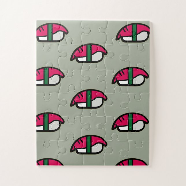 Cartoon Kawaii Sushi, Fish Rice & Seaweed Jigsaw Puzzle (Vertical)