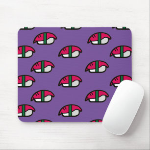 Cartoon Kawaii Sushi, Fish Rice & Seaweed Mouse Mat