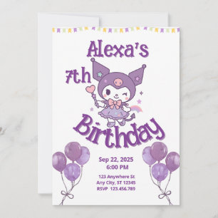 Cartoon Kids Birthday Invitation Card