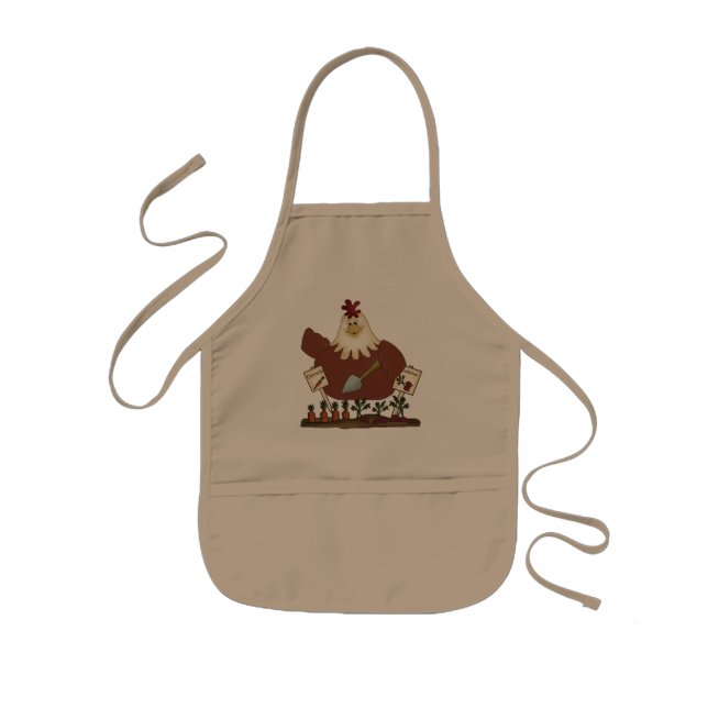Cartoon Kids Chicken Gardening apron (Front)