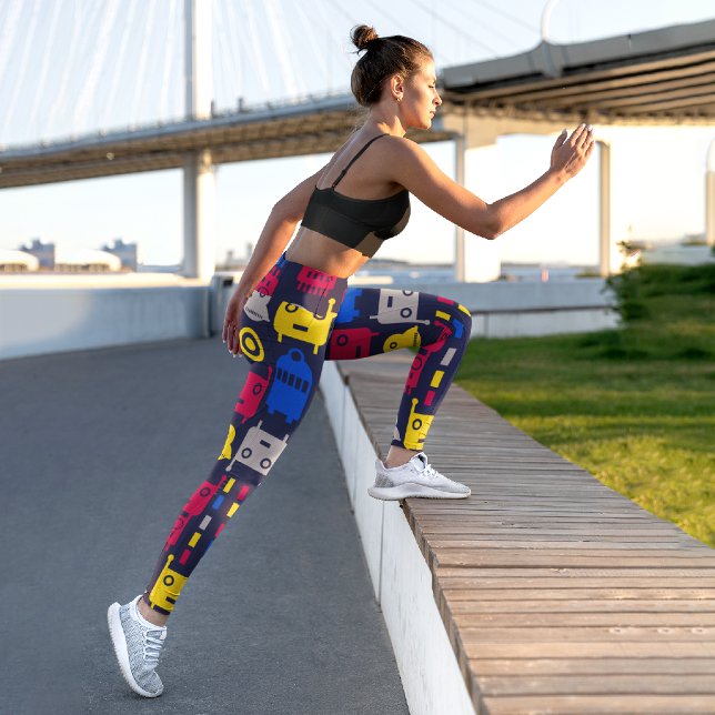 Cartoon Kids Robot Capri Leggings (Creator Uploaded)