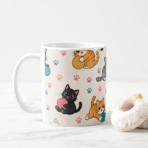 Cartoon Kittens with yarn