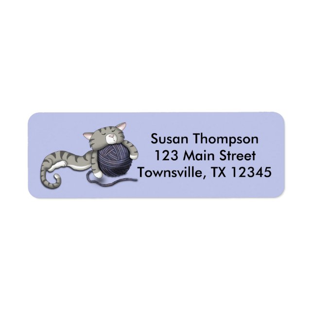 Cartoon Kitty with ball of yarn (Front)