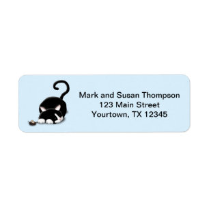 Cartoon Kitty with toy mouse
