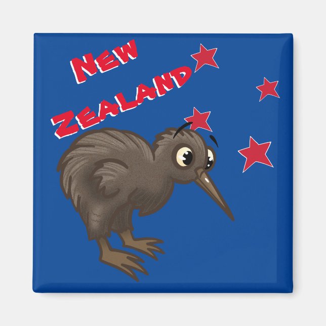 Cartoon Kiwi Bird Magnet (Front)