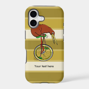 Cartoon Kiwi Bird Unicyling