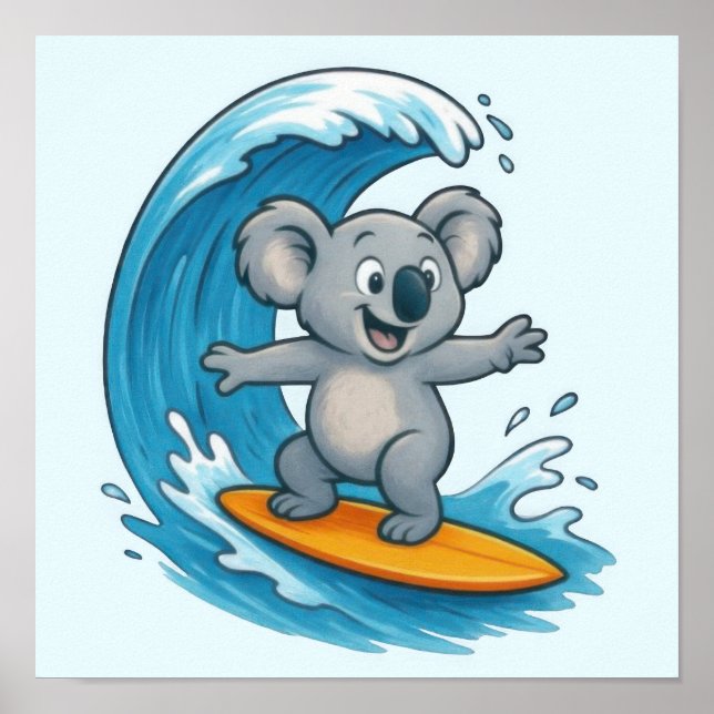 Cartoon Koala Bear Poster (Front)