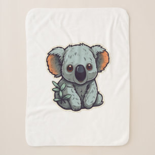 CARTOON KOALA BEAR SHERPA BLANKET