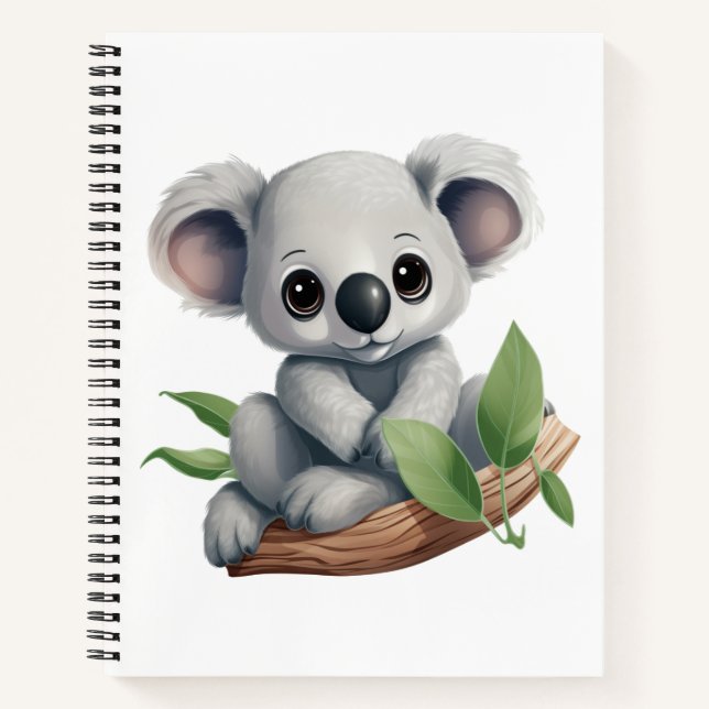 Cartoon koala illustration notebook (Front)