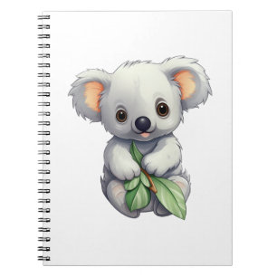 Cartoon koala illustration notebook